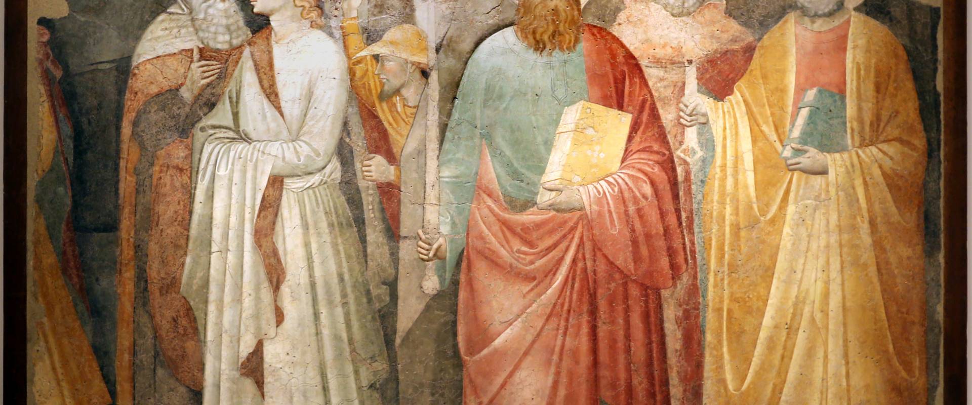 Augustinus, corteo dei magi e santi, xiv secolo, da s.m. assunta in laterano (o in schiavonia) a forlì 01 foto di Sailko